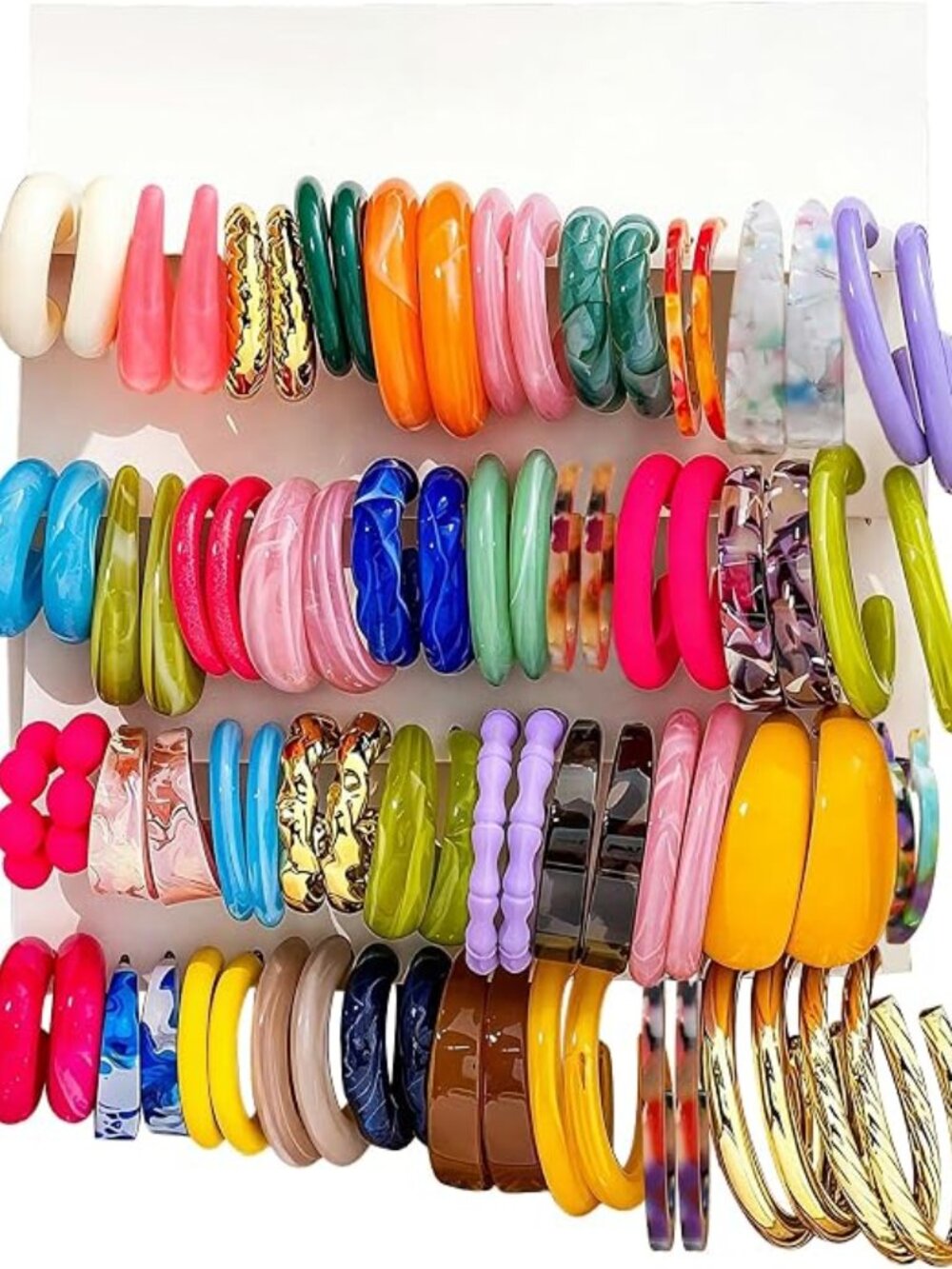 40 Pairs Hoop Earrings Set for Women